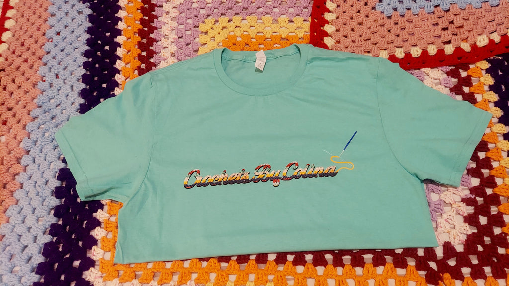 Teal Crochets By Colina short sleeve T-Shirt