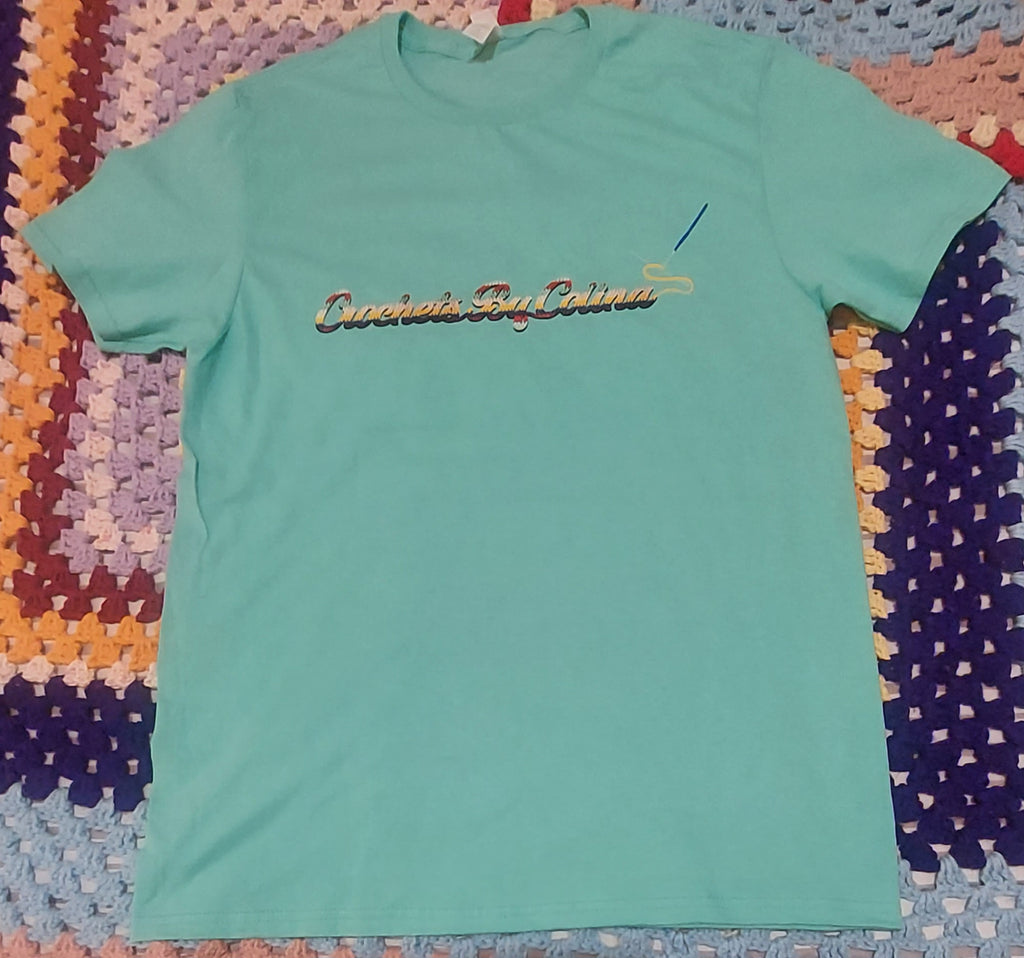 Teal Crochets By Colina short sleeve T-Shirt